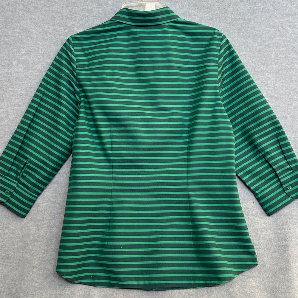 COLDWATER CREEK 100% NO IRON Wrinkle Resistant Packable Shirt 3/4 Cuff Sleeves - Picture 2 of 15